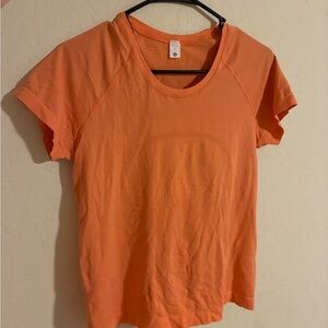 lululemon athletica Short Sleeve Crew Tee in Bright Orange